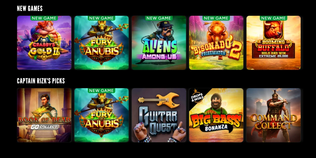 rizk banner games